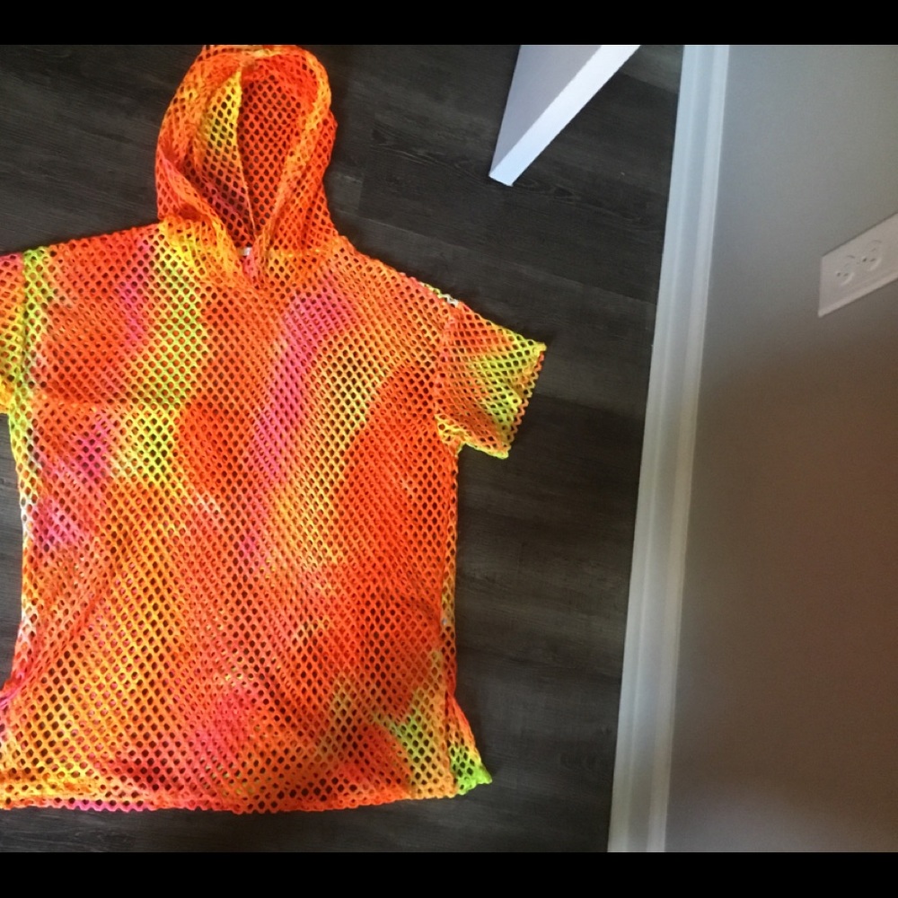 Large see through hoodie